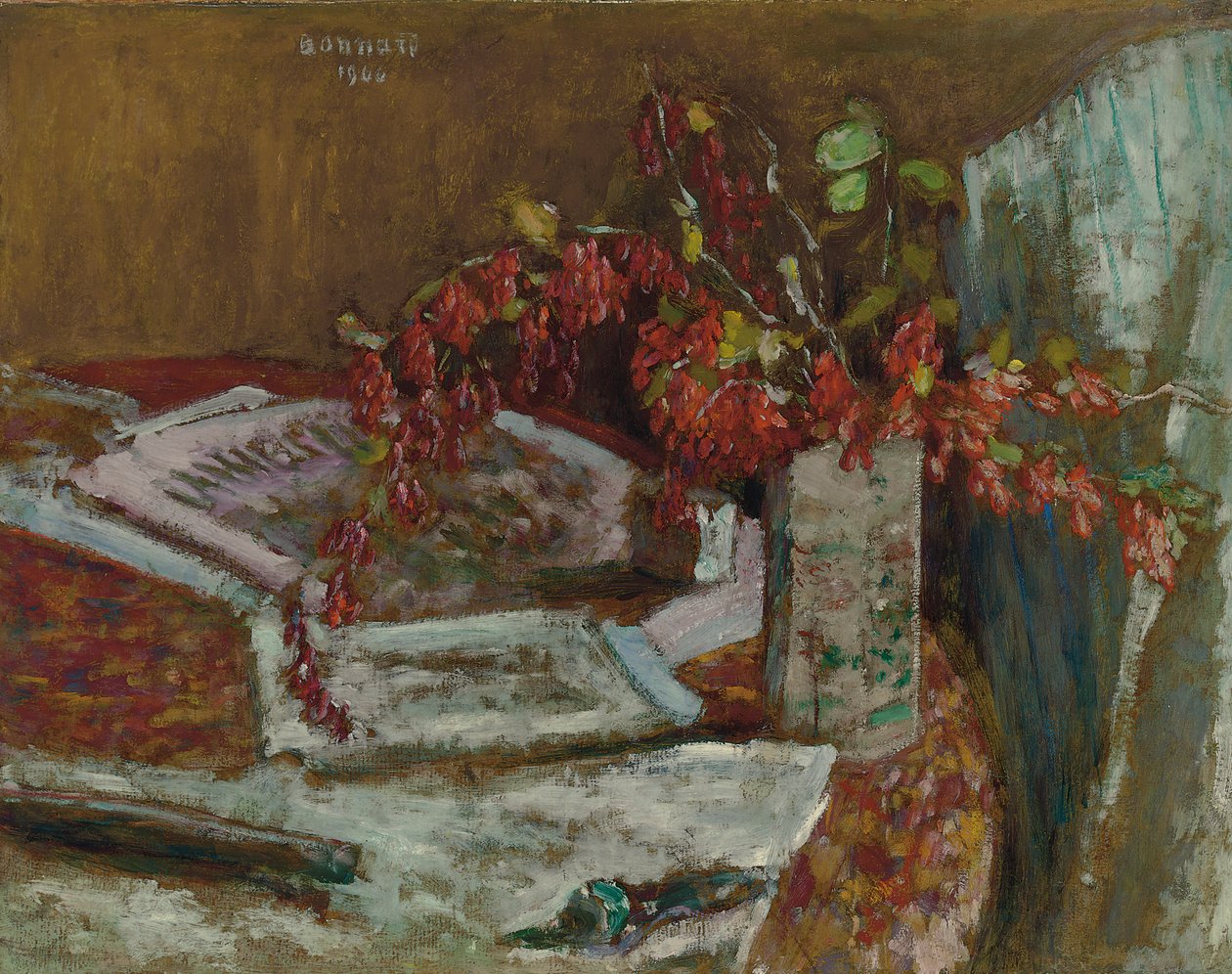 Kytice na stůl; Kytice květin na stole od Pierre Bonnard