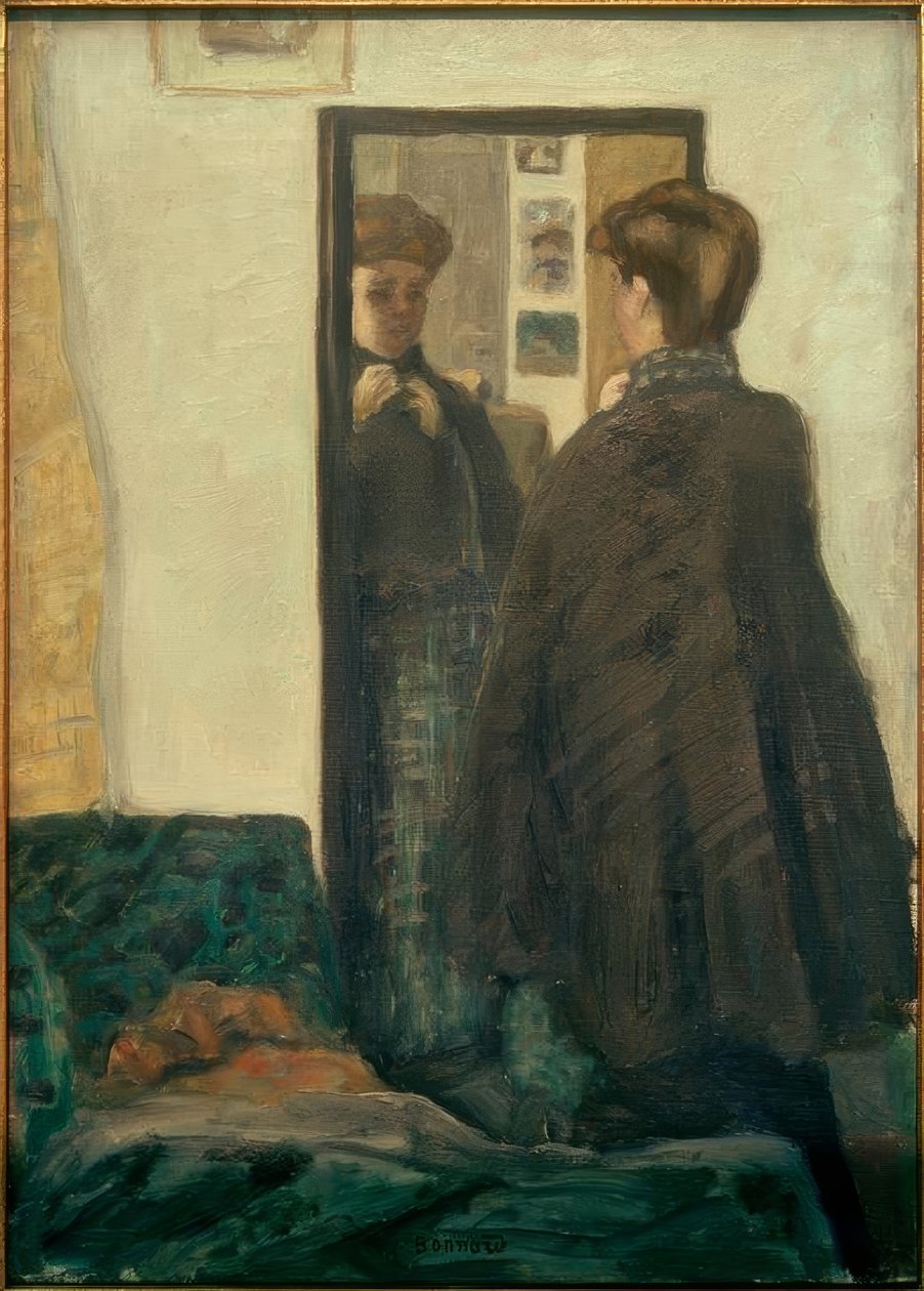 Žena před zrcadlem od Pierre Bonnard