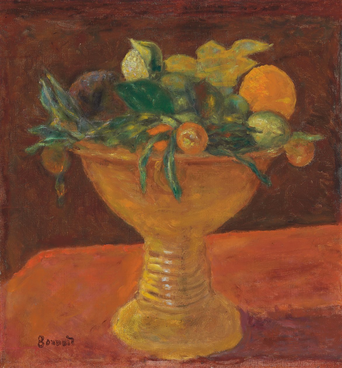 Ovocná mísa s mandarinkami; Mandarinkový kompot od Pierre Bonnard