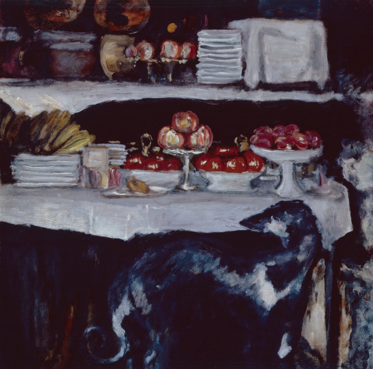 Greyhound a zátiší, kolem 1920-25 (olej na plátně) od Pierre Bonnard