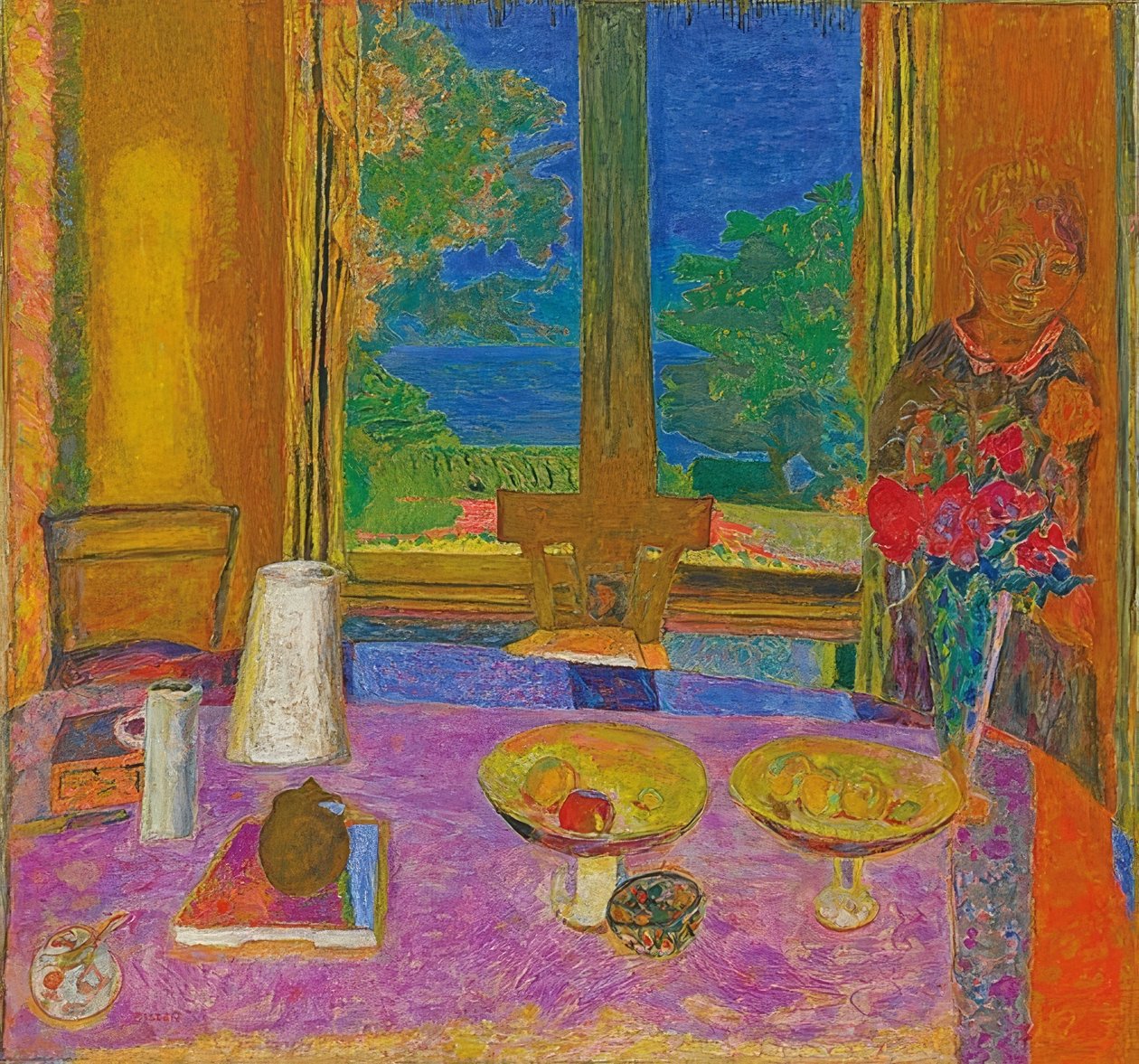 Velká jídelna s výhledem do zahrady (Grande salle à manger sur le jardin). 1934-35 od Pierre Bonnard