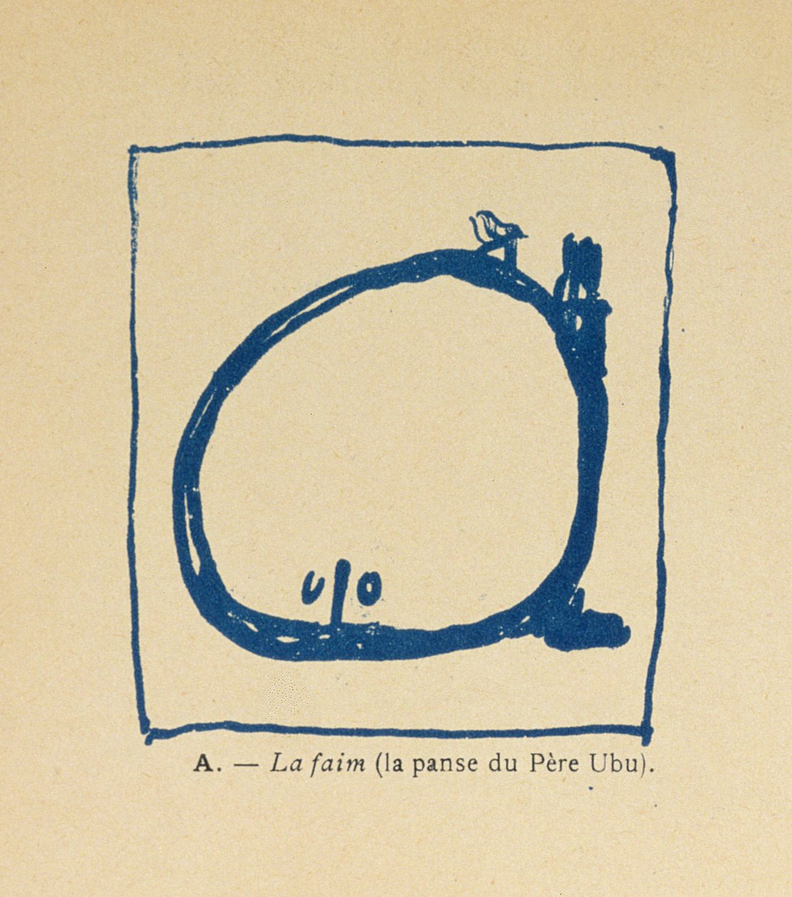 Hlad - Pere Ubus paunch, z Abecedy Pere Ubu, 1900 od Pierre Bonnard