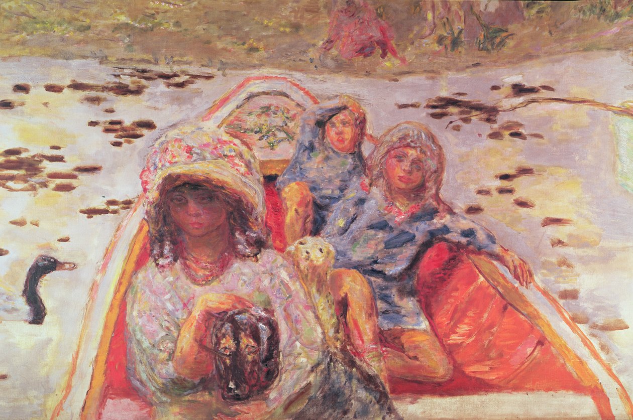 Ve člunu, detail dívek, kolem roku 1907 (olej na plátně) (detail 91687) od Pierre Bonnard