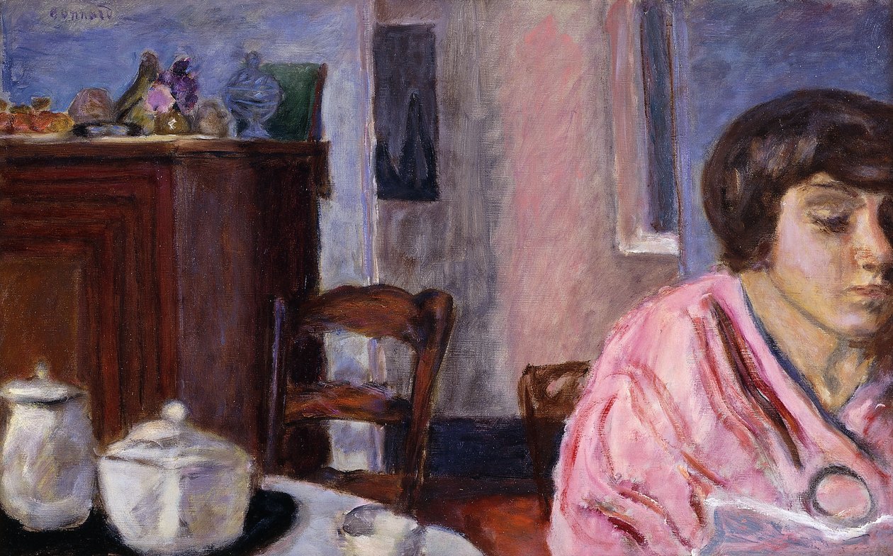 Interiér s postavou; Interiér s postavou od Pierre Bonnard