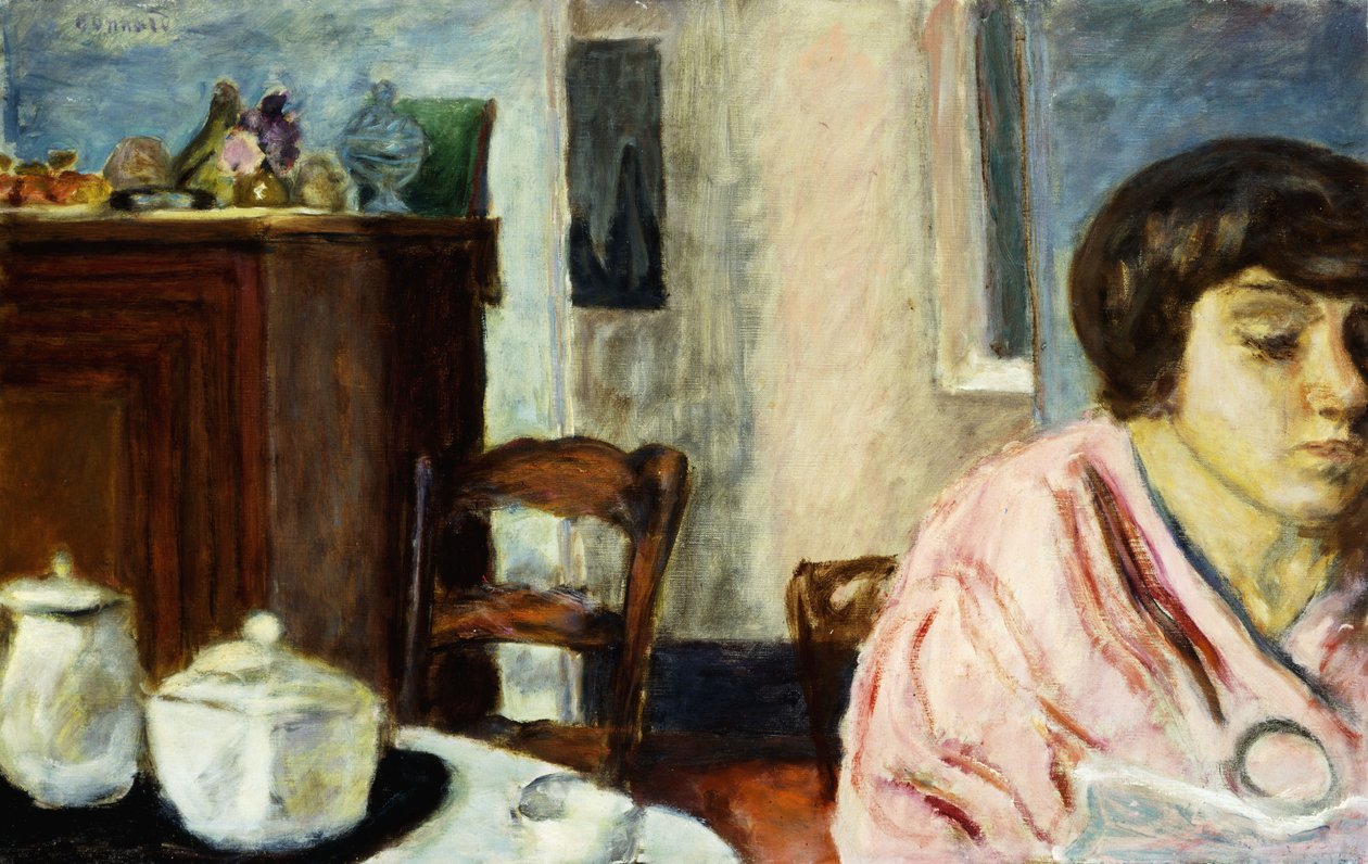 Interiér s hlavou; Interiér s hlavou od Pierre Bonnard