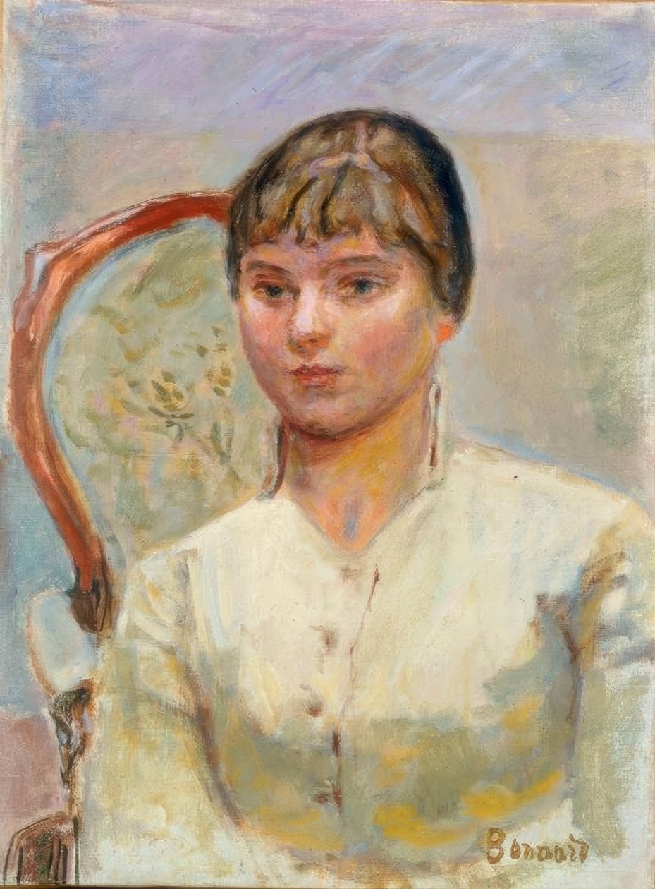 Mladá žena v křesle od Pierre Bonnard