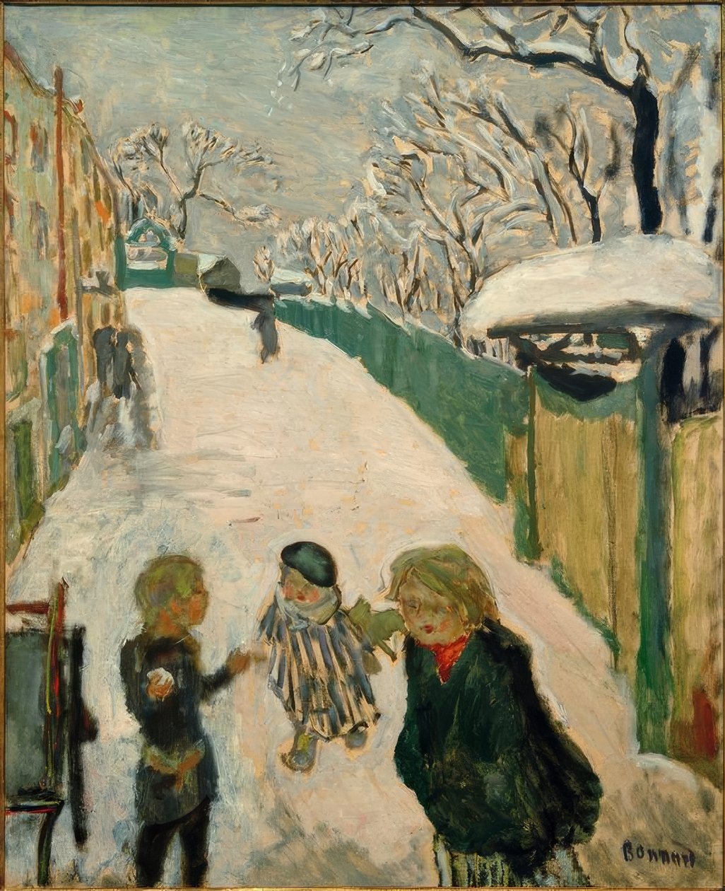 Dětské hry na sněhu / Ulice od Pierre Bonnard