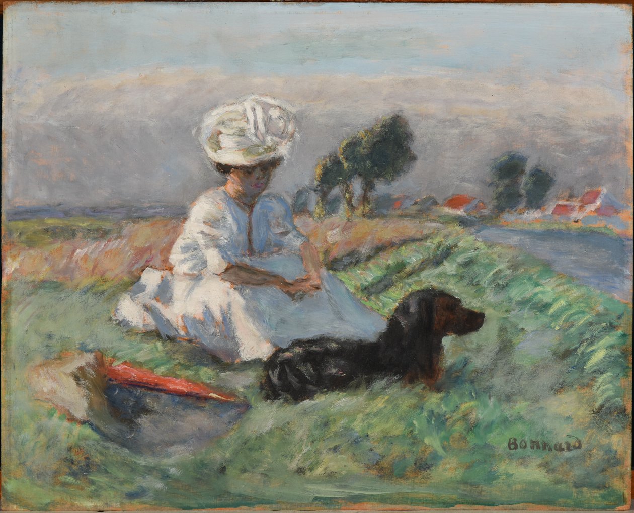 Žena se psem od Pierre Bonnard