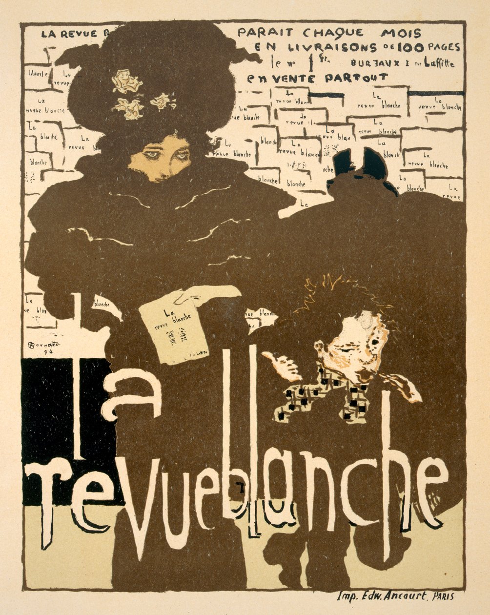 La Revue Blanche, plakát propagující první číslo slavného měsíčníku, 1894 od Pierre Bonnard
