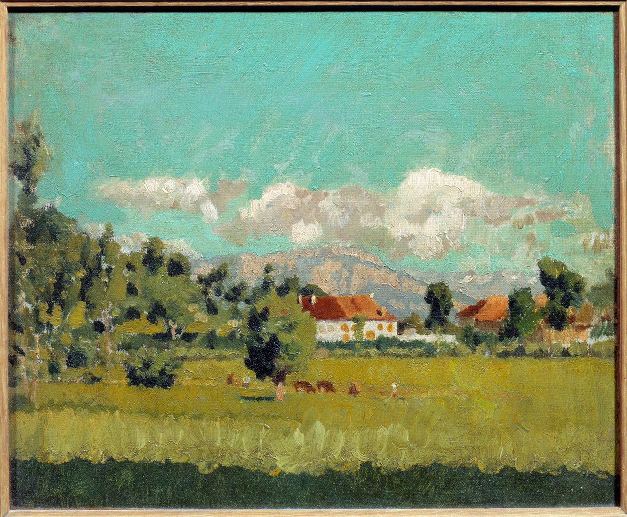 Krajina dauphina Obraz Pierra Bonnarda (1867-1947) 1888 Sun. 0,19x0,29 m Soukromá sbírka od Pierre Bonnard