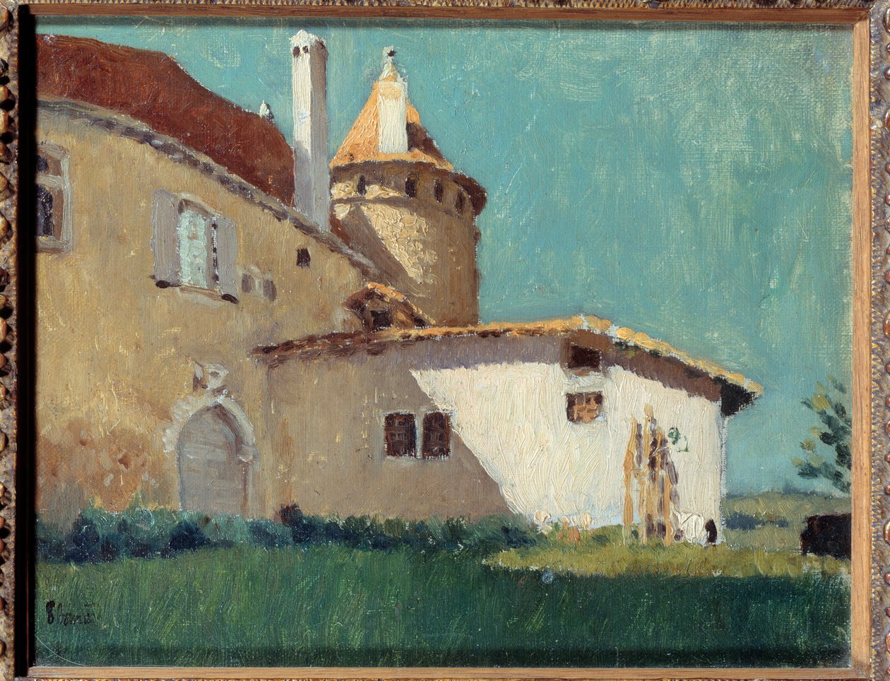 Chateau de Virieu neboli Maison à la Tourelle Obraz Pierra Bonnarda (1867-1947) 1888 Ne. 0,19x0,29 m Soukromý odběr od Pierre Bonnard