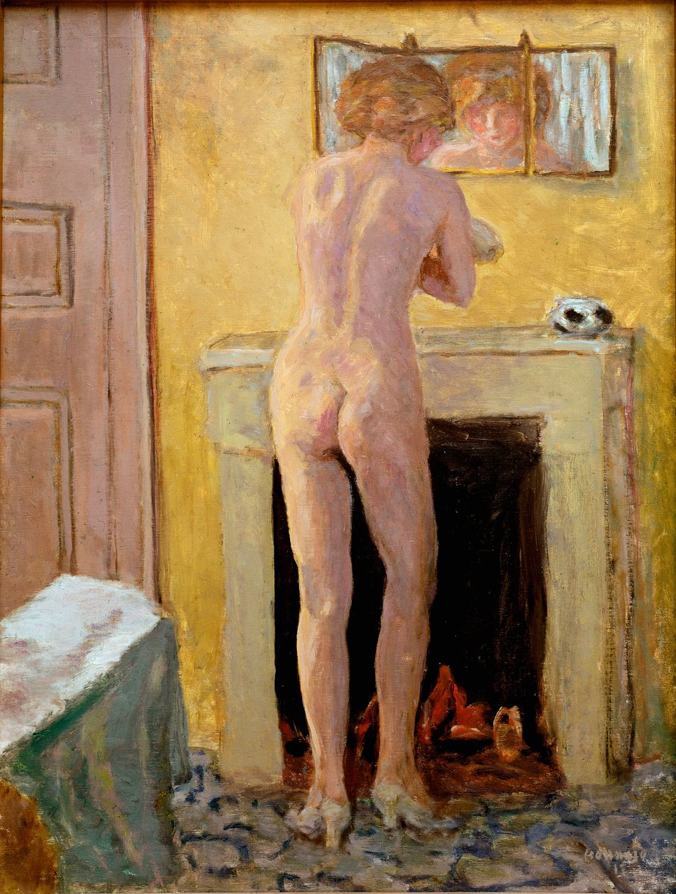 Nahý stojící na záchodě Obraz Pierra Bonnarda (1867-1947) 1919 Saint Tropez, Musee de l