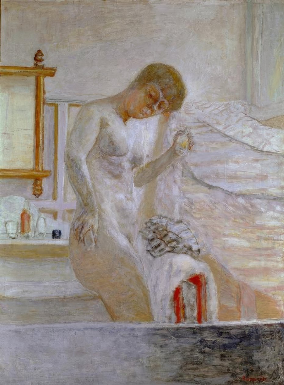 Nahá stojící na záchodě od Pierre Bonnard
