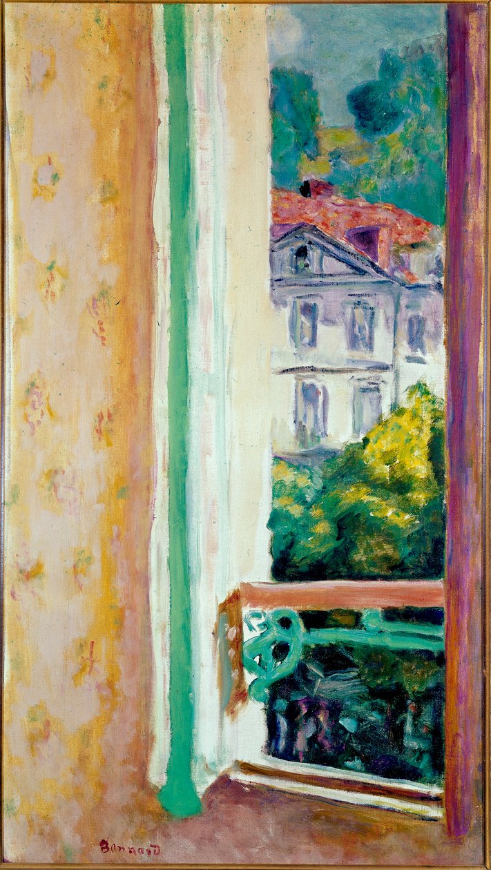 Otevřené okno v obraze Uriage od Pierra Bonnarda (1867-1947) Milán, sbírka Jesi od Pierre Bonnard