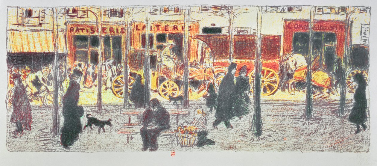Pařížský bulvár, 1896 od Pierre Bonnard