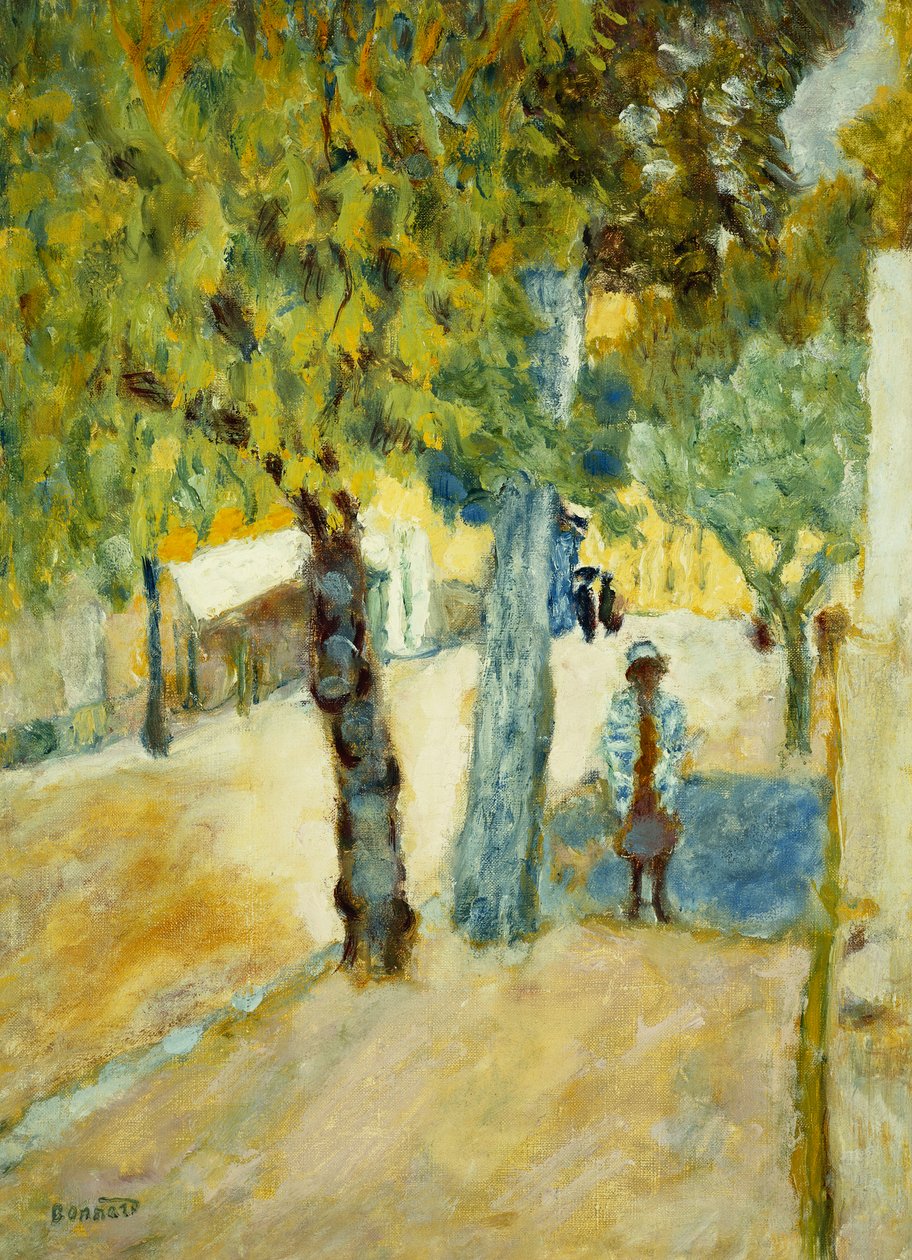 Lidé v ulici; Personnages dans la Rue, kolem roku 1925 (olej na plátně) od Pierre Bonnard