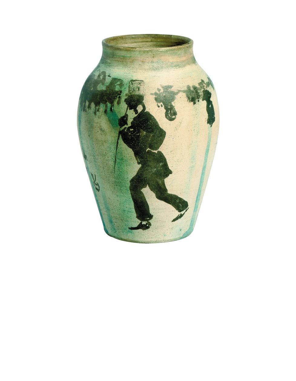 Petit váza: scène de rue, cca 1894-95 (indický inkoust na neglazované malované porcelánové balusterové váze) od Pierre Bonnard