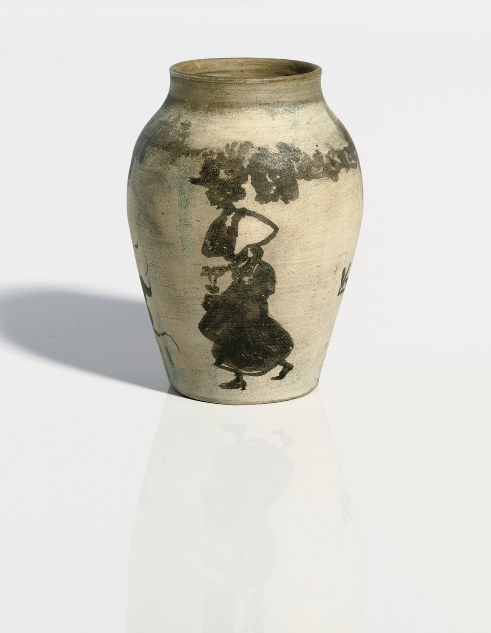 Petit váza: scène de rue, cca 1894-95 (indický inkoust na neglazované malované porcelánové balusterové váze) od Pierre Bonnard