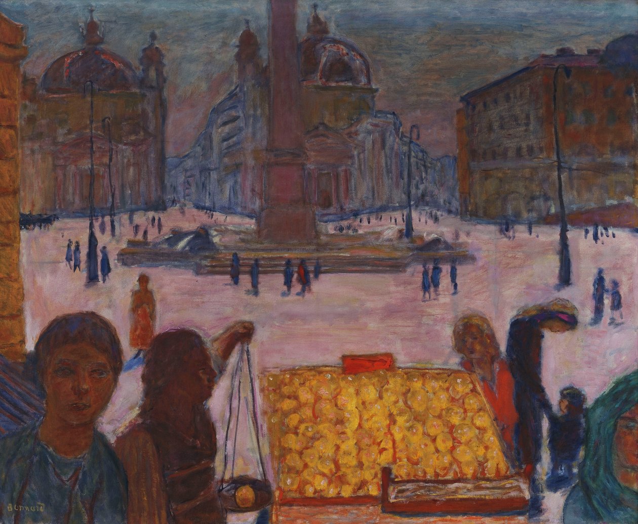 Piazza del Popolo, Řím od Pierre Bonnard