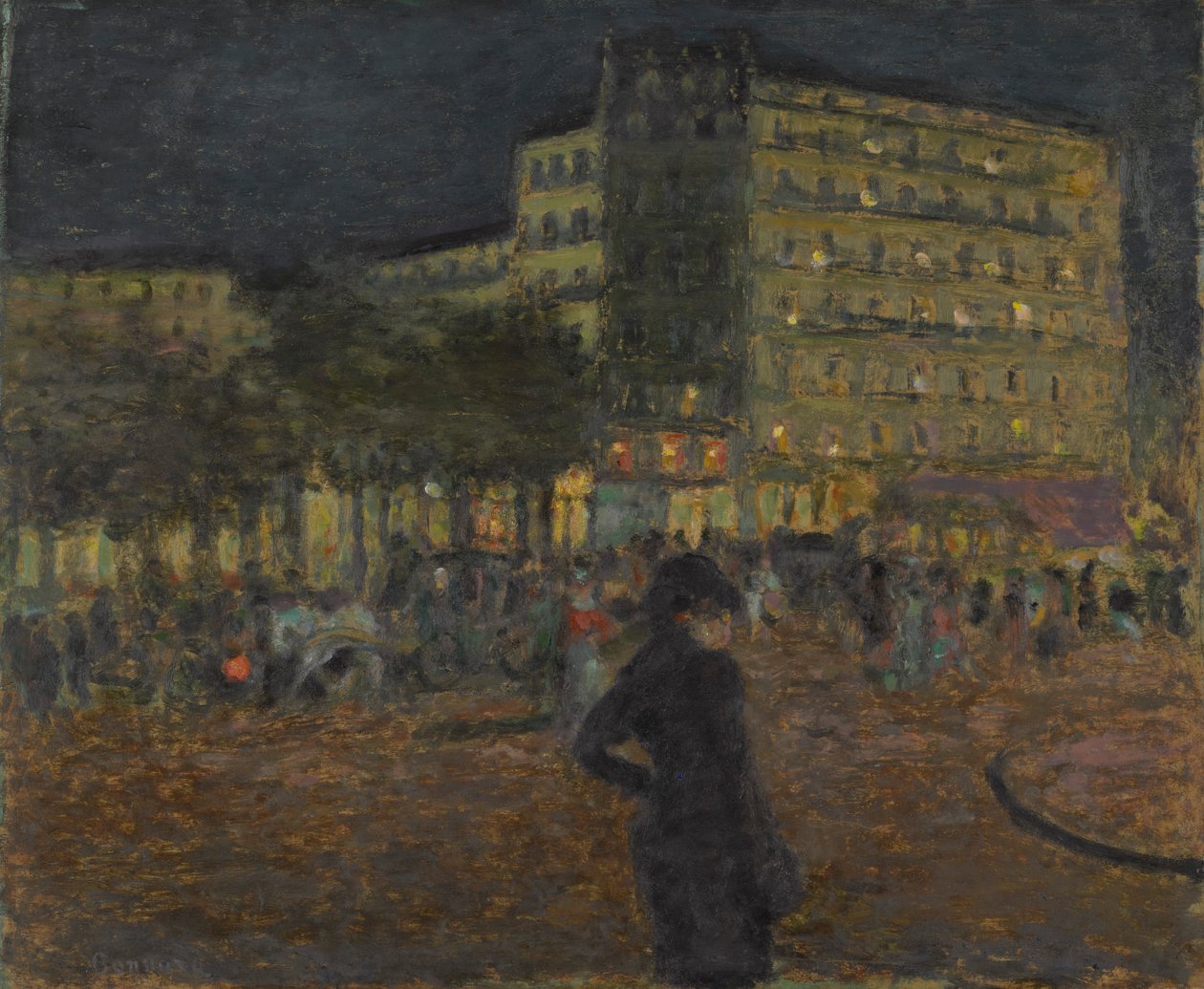 Místo Pigalle v noci od Pierre Bonnard
