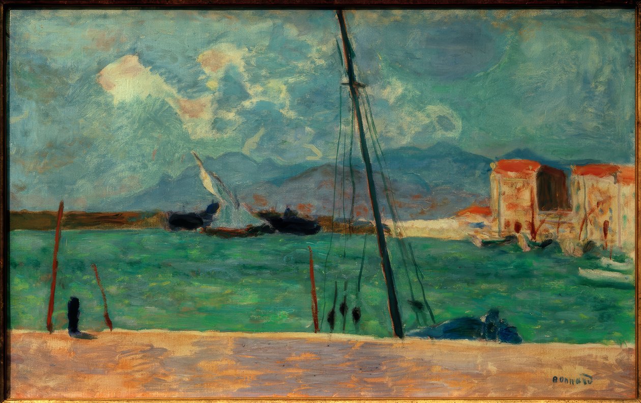 Přístav v Cannes nebo Latinská plachta od Pierre Bonnard