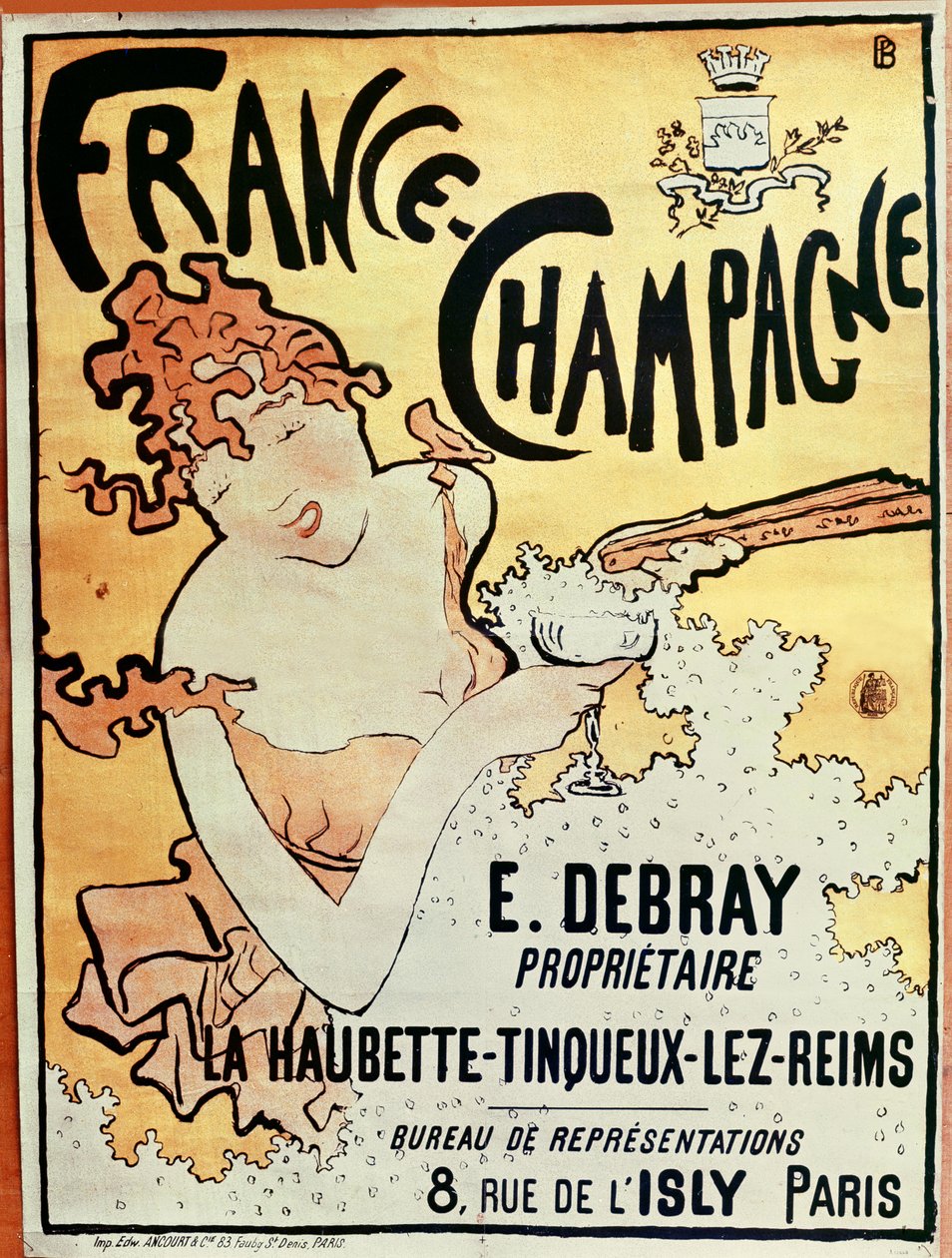 Reklamní plakát Francie Champagne, 1891 od Pierre Bonnard