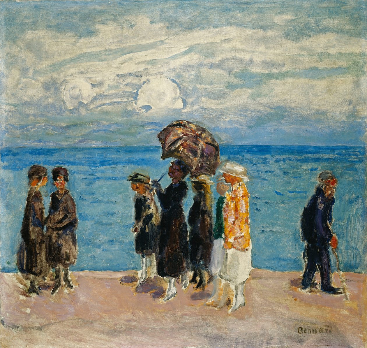 Walkers at the Seaside; Chodci u moře od Pierre Bonnard