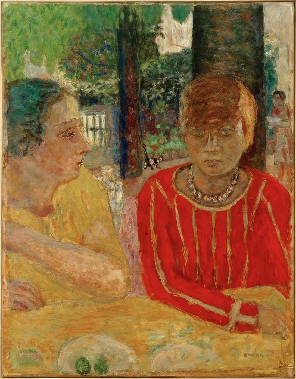 Královna Natanson a Marthe Bonnard v červeném živůtku od Pierre Bonnard