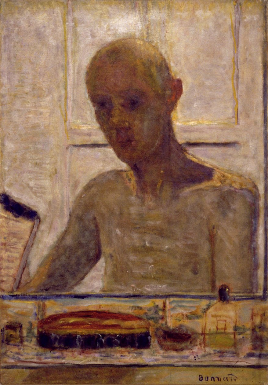 Autoportrét v zrcadle na holení, 1935 od Pierre Bonnard