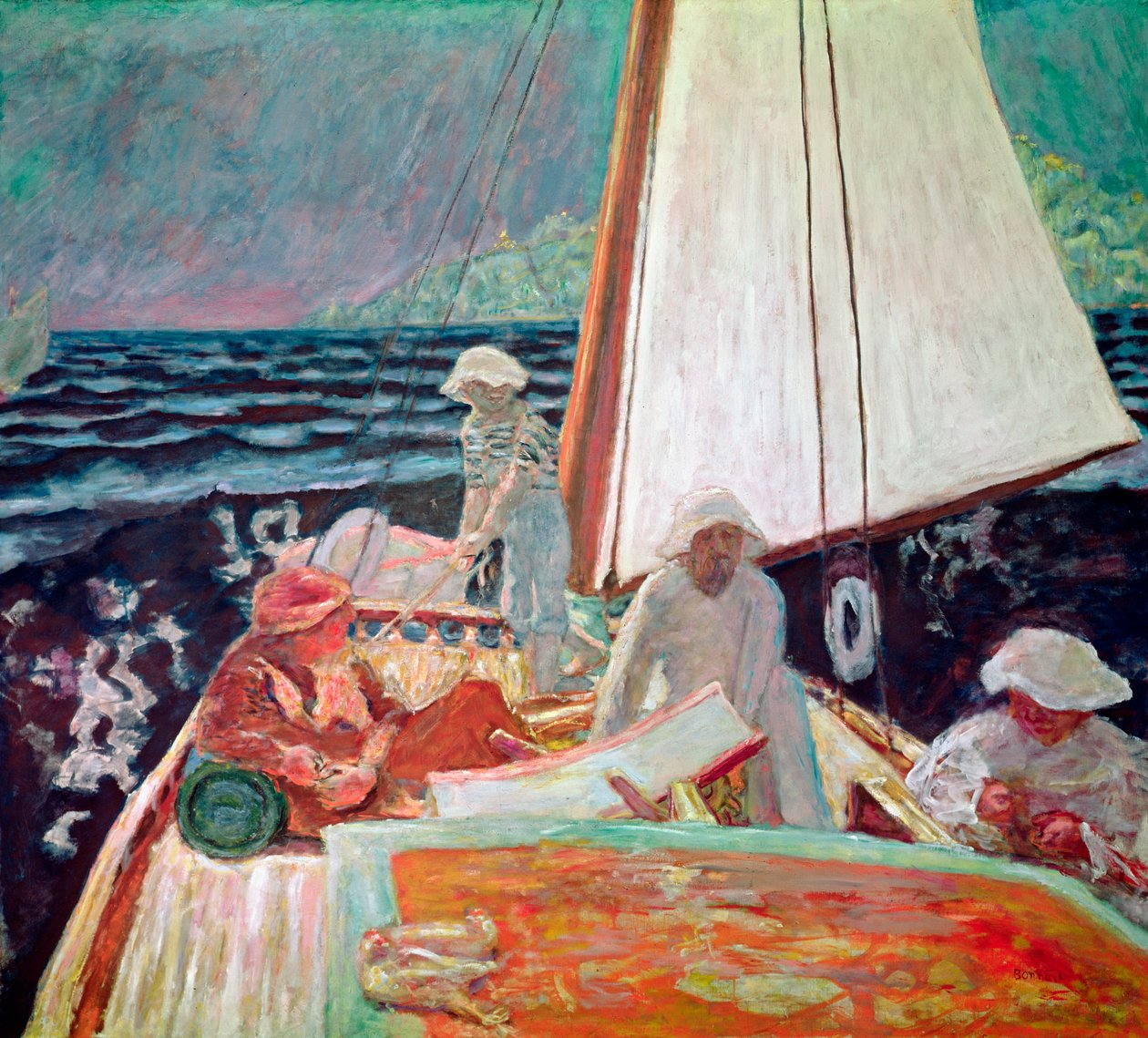 Signac a jeho přátelé plavba, 1924-25 od Pierre Bonnard
