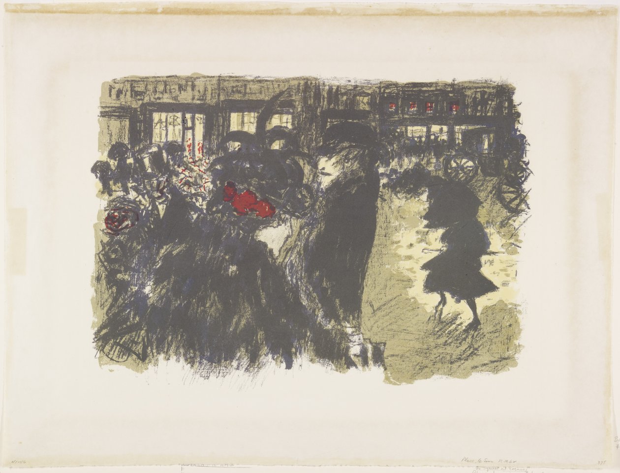 Náměstí v noci od Pierre Bonnard