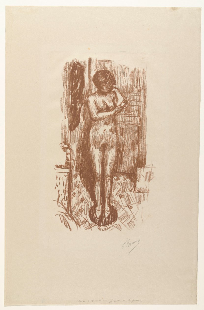 Stojící nahá žena se myje Etude de Nu od Pierre Bonnard