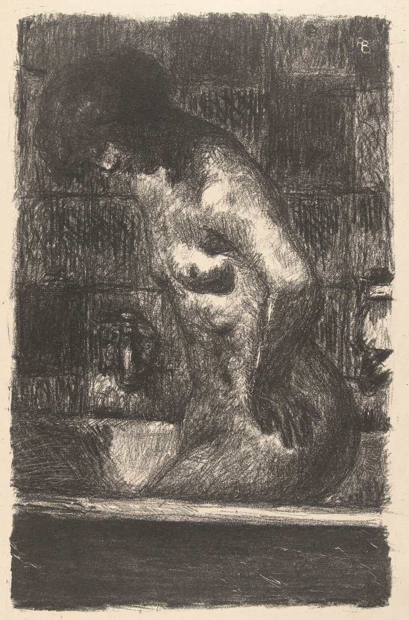 Stojící nahá žena se myje ve vaně Femme debout dance sa baignoire od Pierre Bonnard