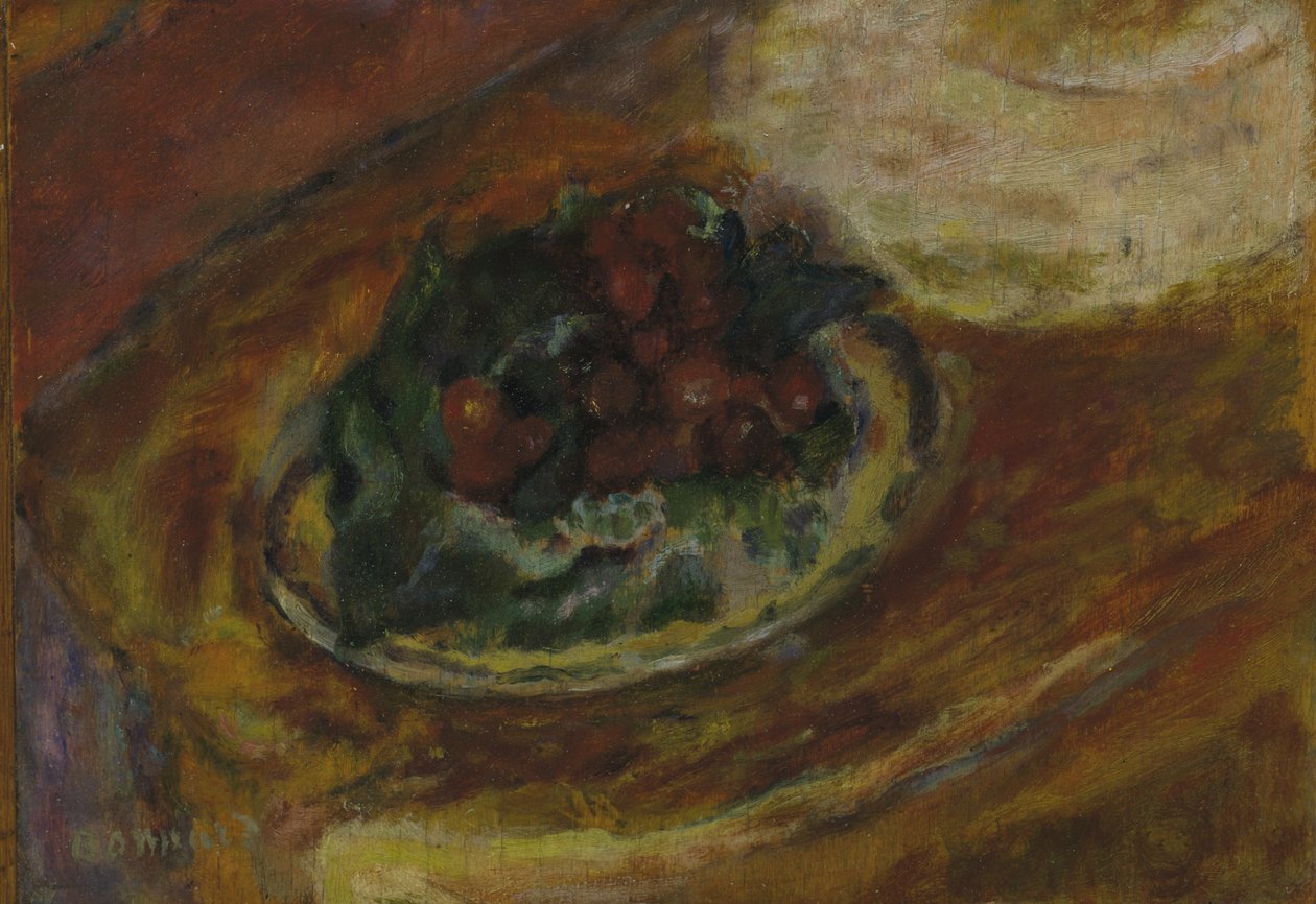 Still Life: Cherries, cca 1942 (olej na dřevěné desce) od Pierre Bonnard
