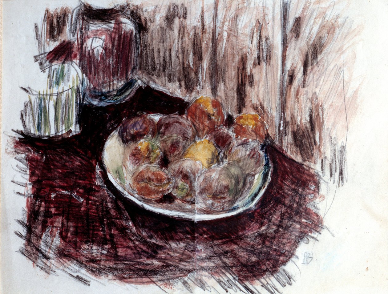 Zátiší s Peches Obraz od Pierra Bonnarda (1867-1947) Soukromá sbírka 20. století od Pierre Bonnard