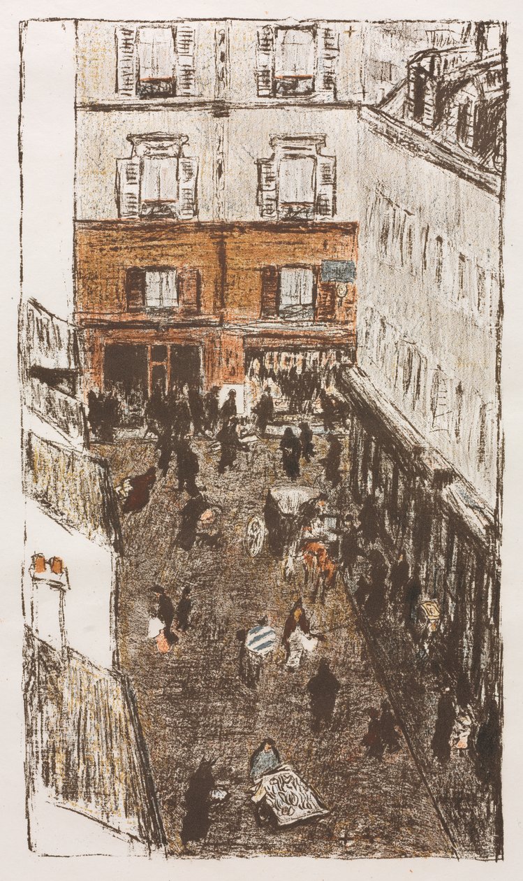 Roh ulice při pohledu shora od Pierre Bonnard