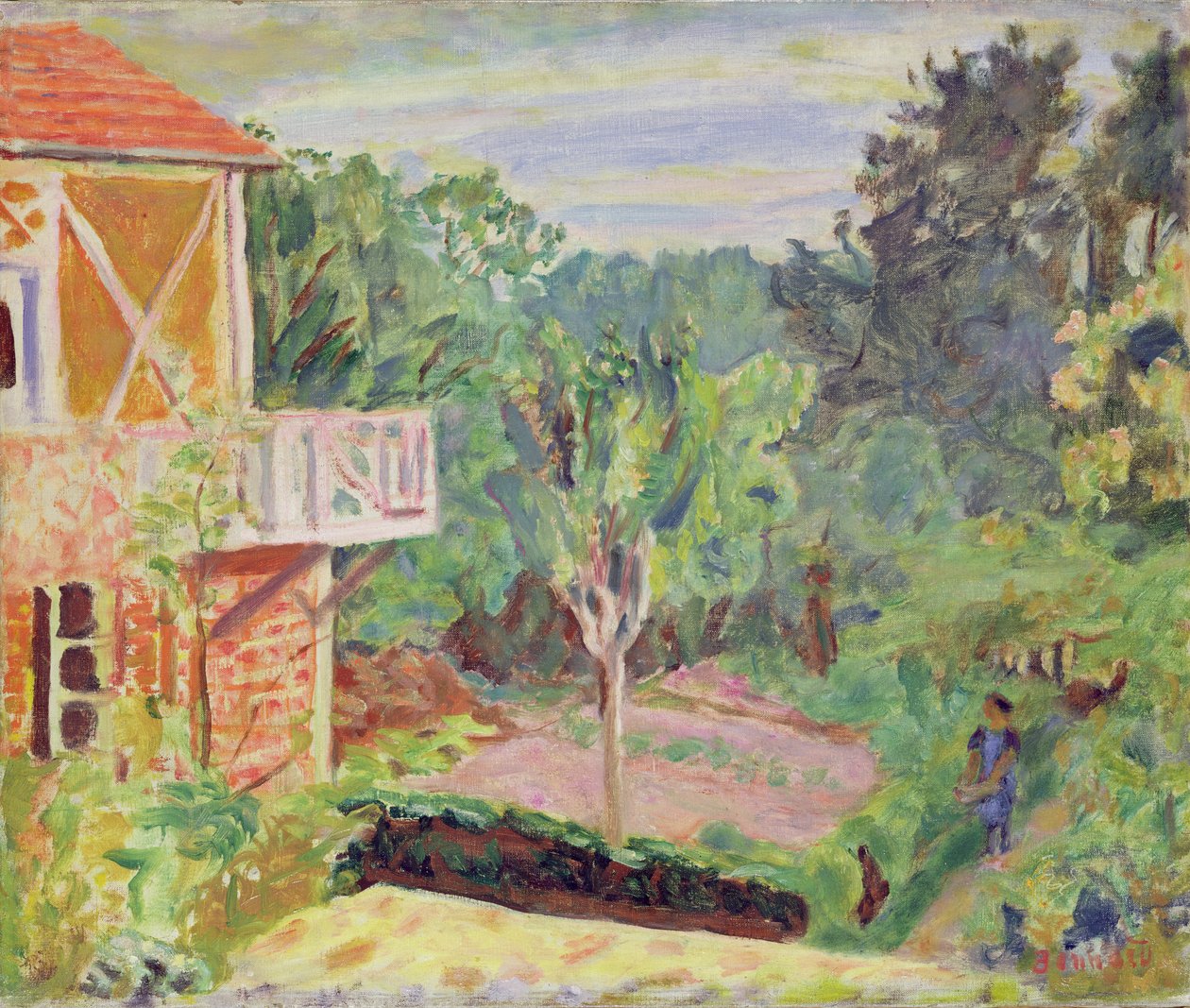 Sluneční světlo ve Vernonu, asi 1920 (olej na plátně) od Pierre Bonnard
