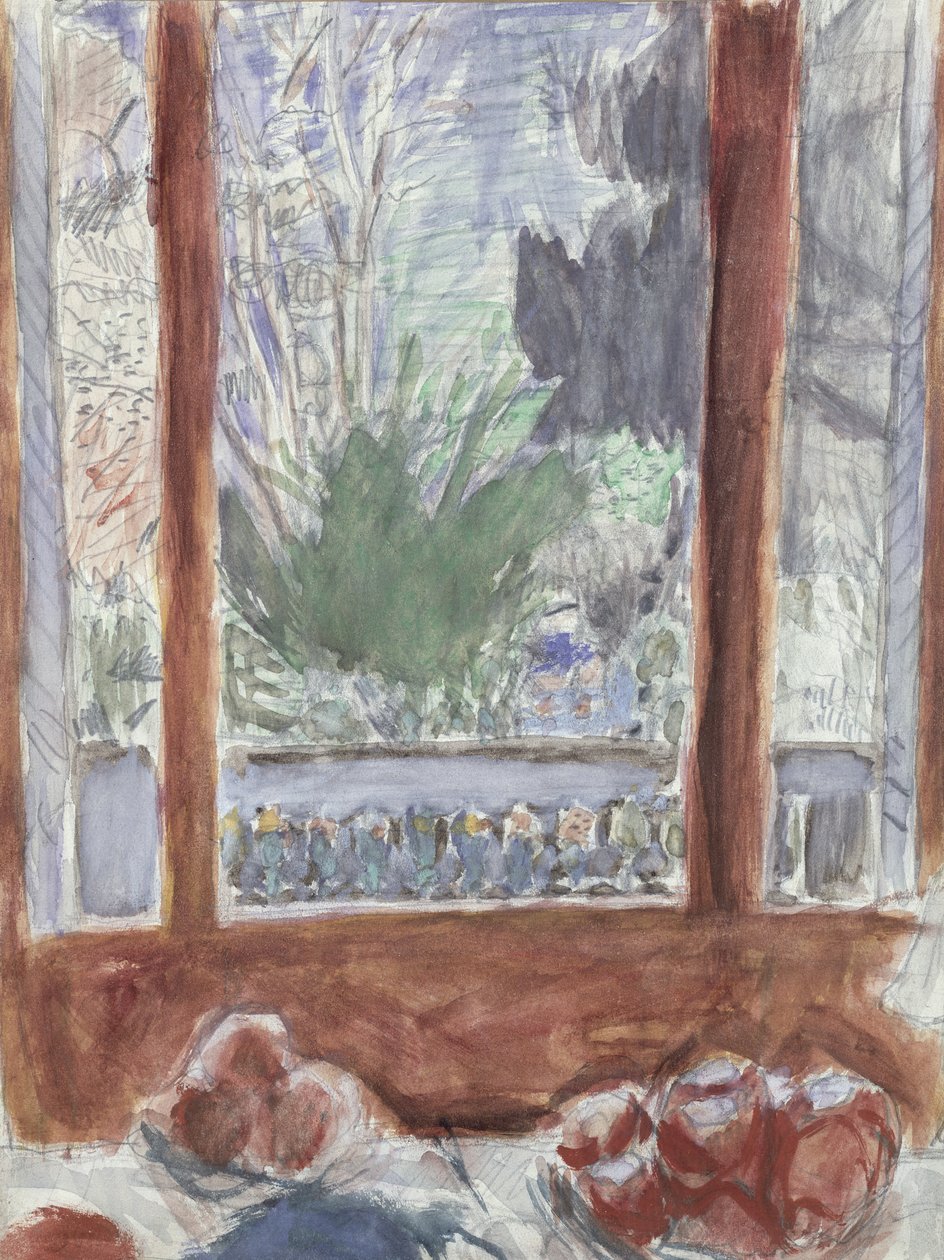 Snídaňová místnost, cca 1930 (wc na papíře) od Pierre Bonnard