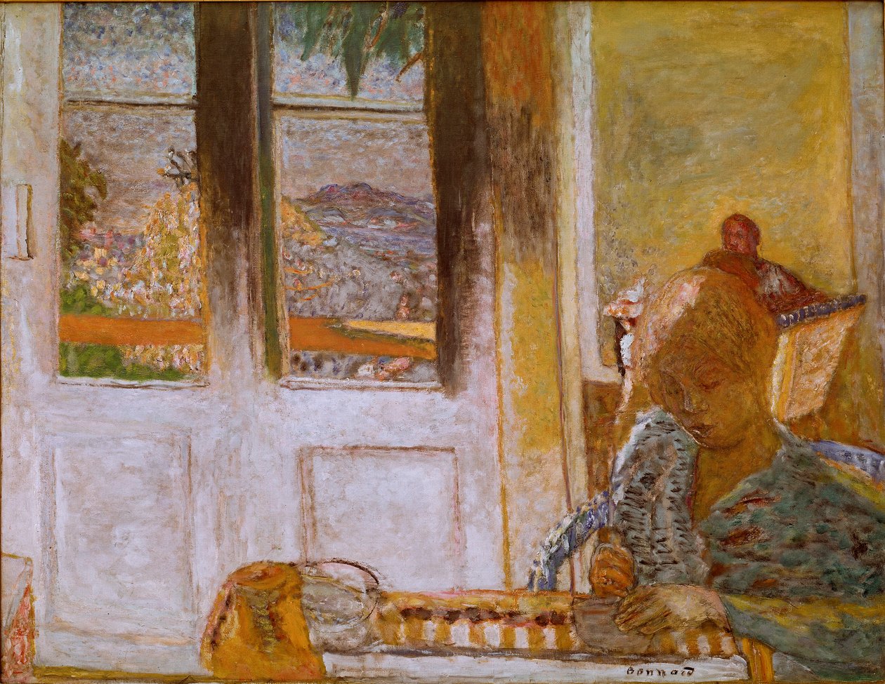 Francouzské okno (Matin a Le Cannet) Malba Pierra Bonnarda (1867-1947) 1932. Olej na plátně. Ztlumit. 86x112 cm Collection Privee od Pierre Bonnard