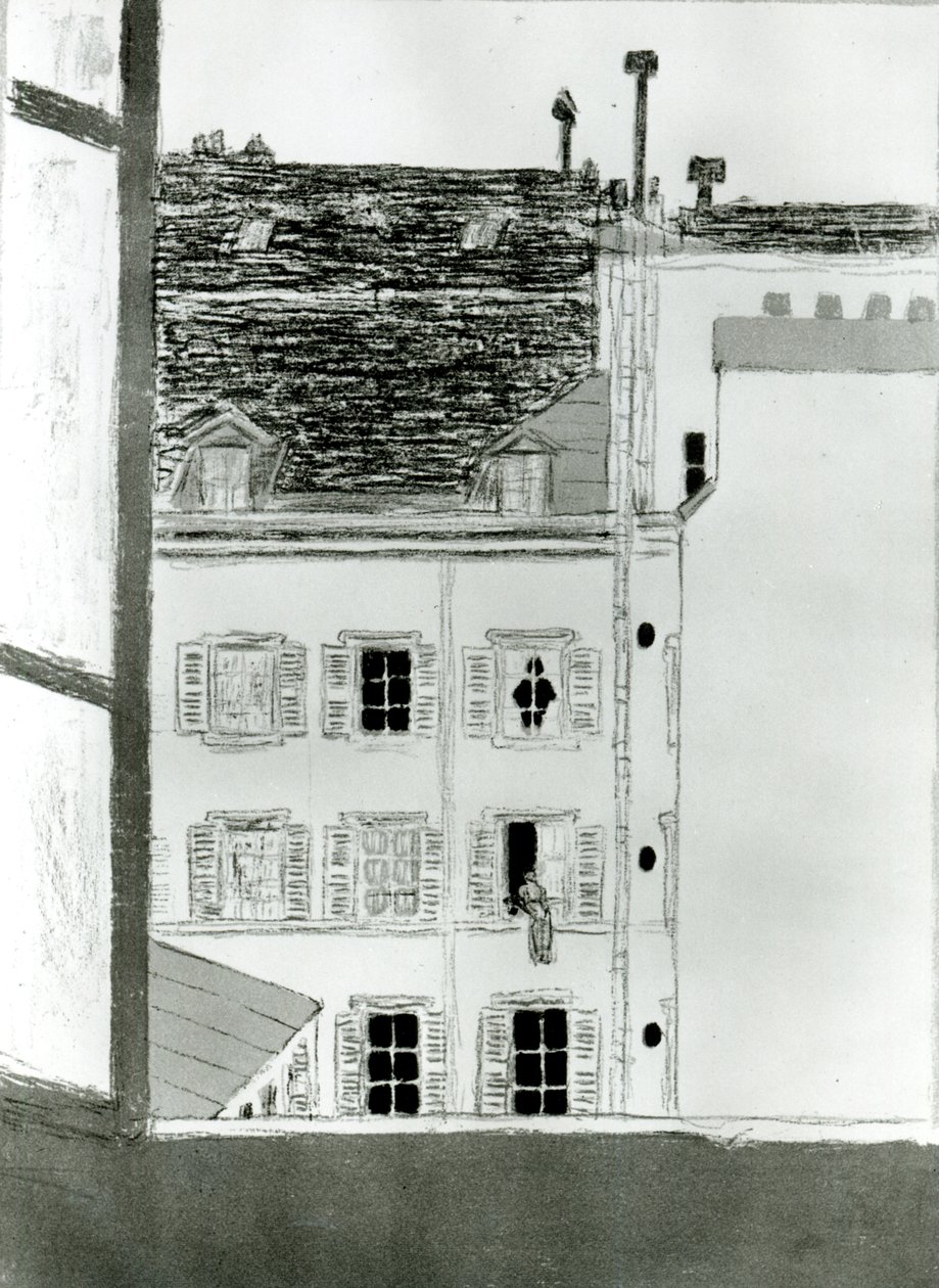 Dům ve dvoře od Pierre Bonnard