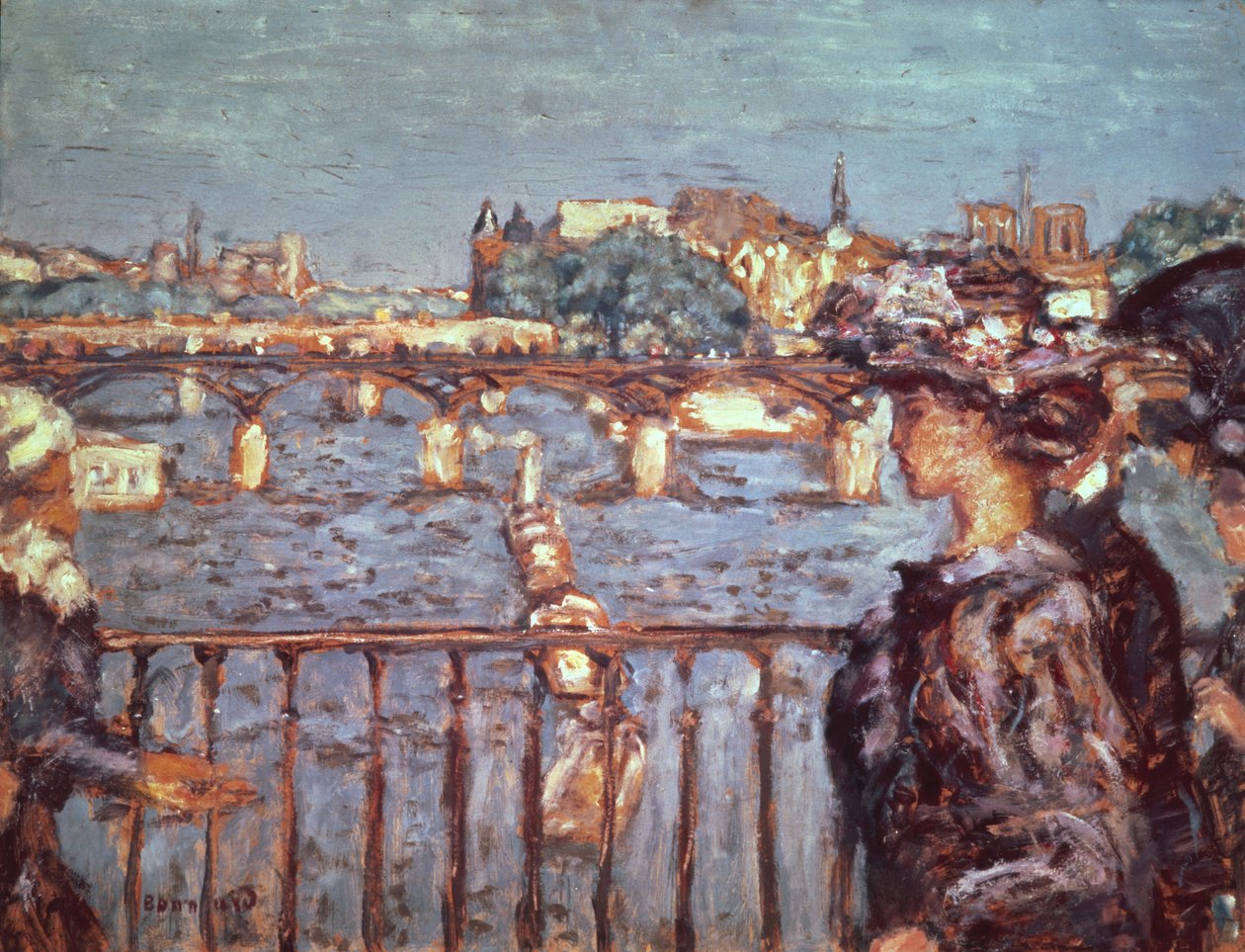 Pont des Arts, kolem roku 1905 (olej na kartě položené na dřevě) od Pierre Bonnard