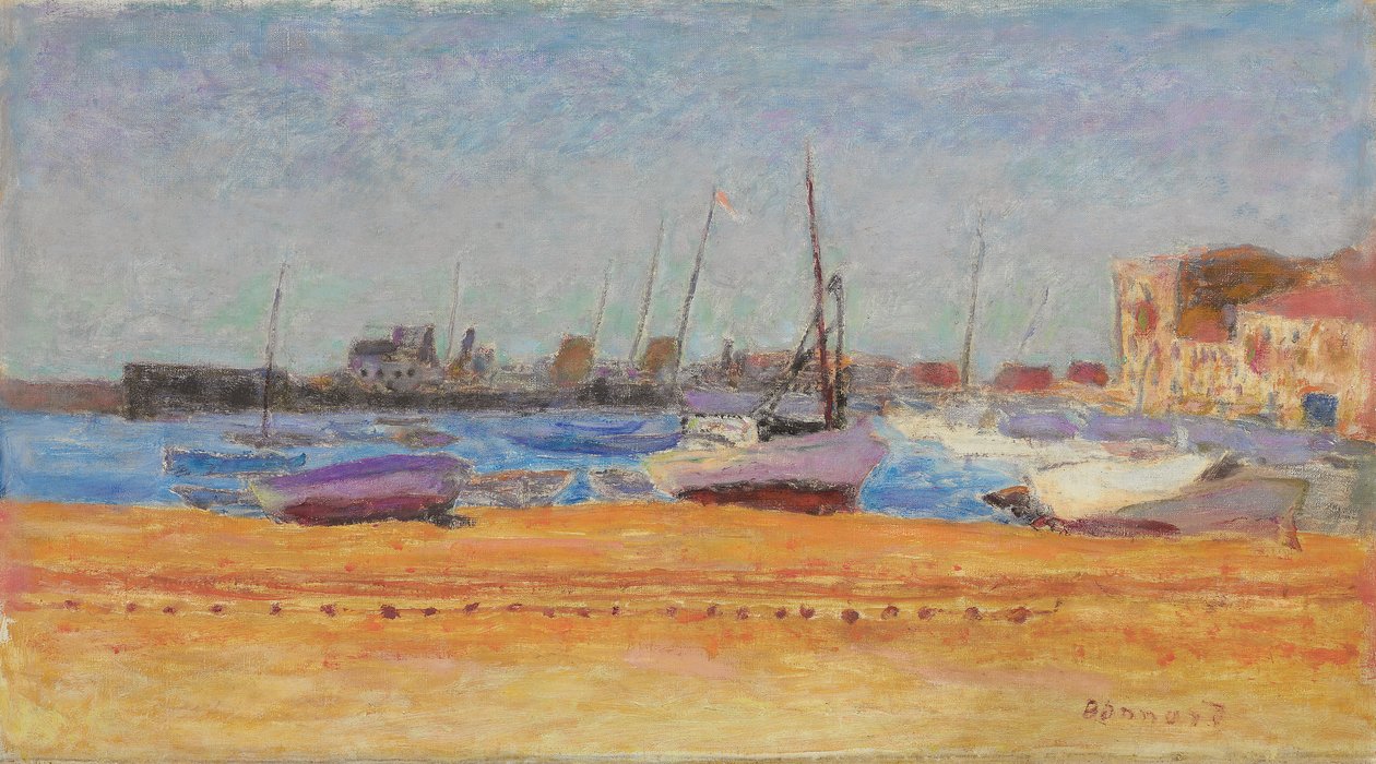 Přístav v Cannes; Le port de Cannes, kolem roku 1924 (olej na plátně) od Pierre Bonnard