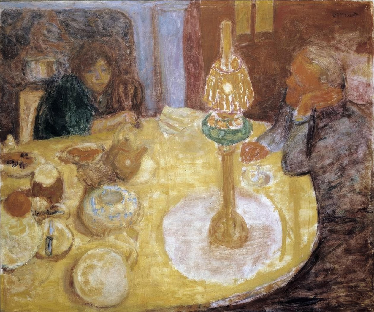 VEČER POD LAMPOU od Pierre Bonnard