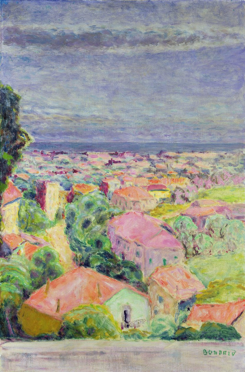 Pohled na Cannet, kolem roku 1940 (olej na plátně) od Pierre Bonnard
