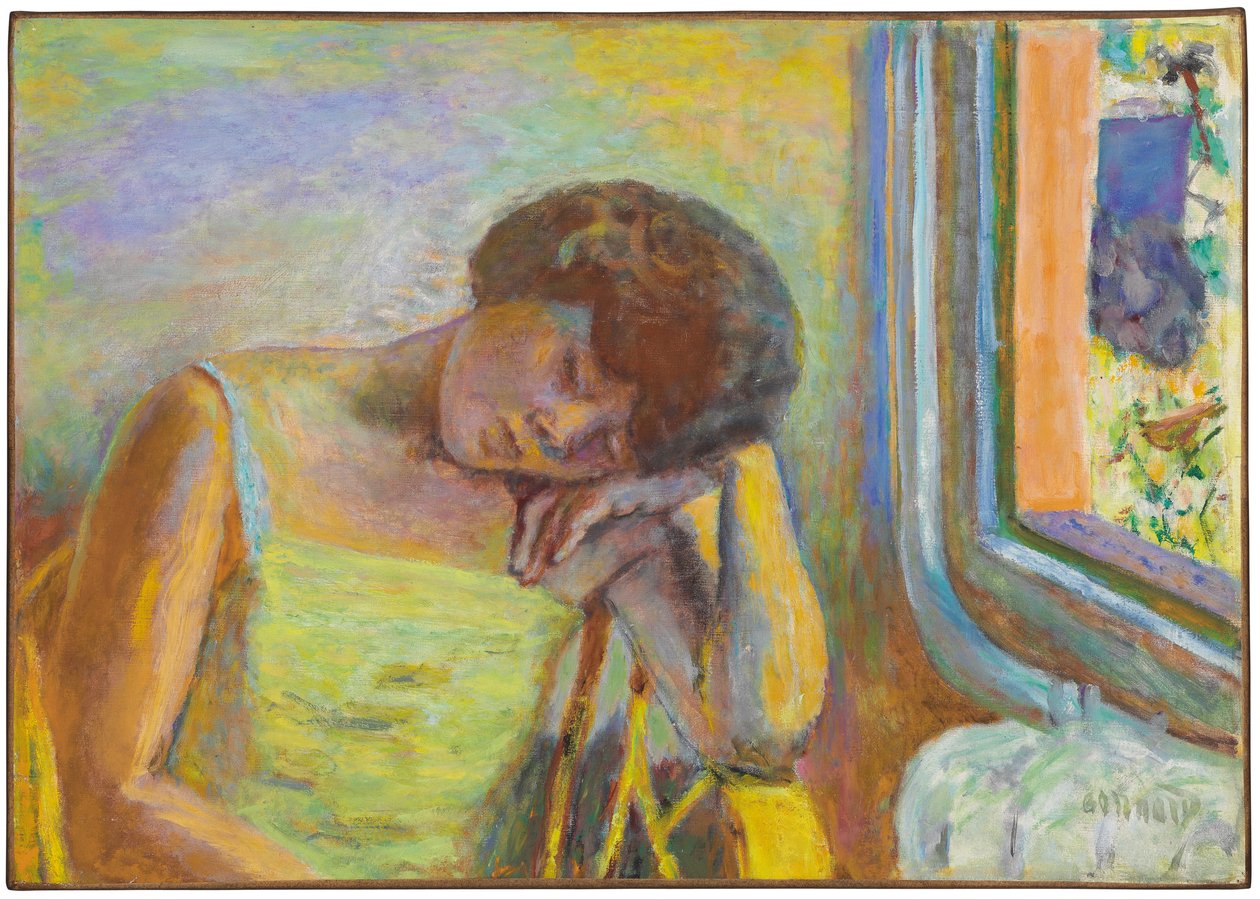 Žena spí, kolem roku 1928 (olej na plátně) od Pierre Bonnard