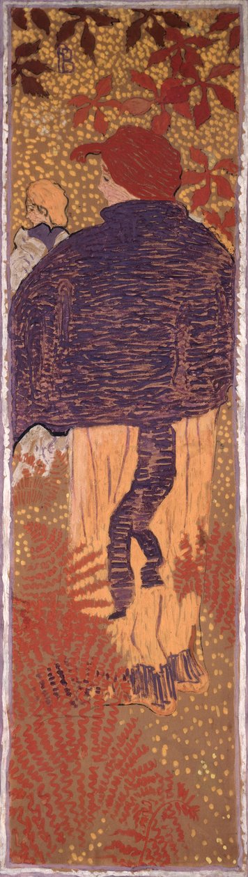 Žena v mysu, jeden ze čtyř panelů Ženy v zahradě, 1891 (olej na papíře na plátně) od Pierre Bonnard