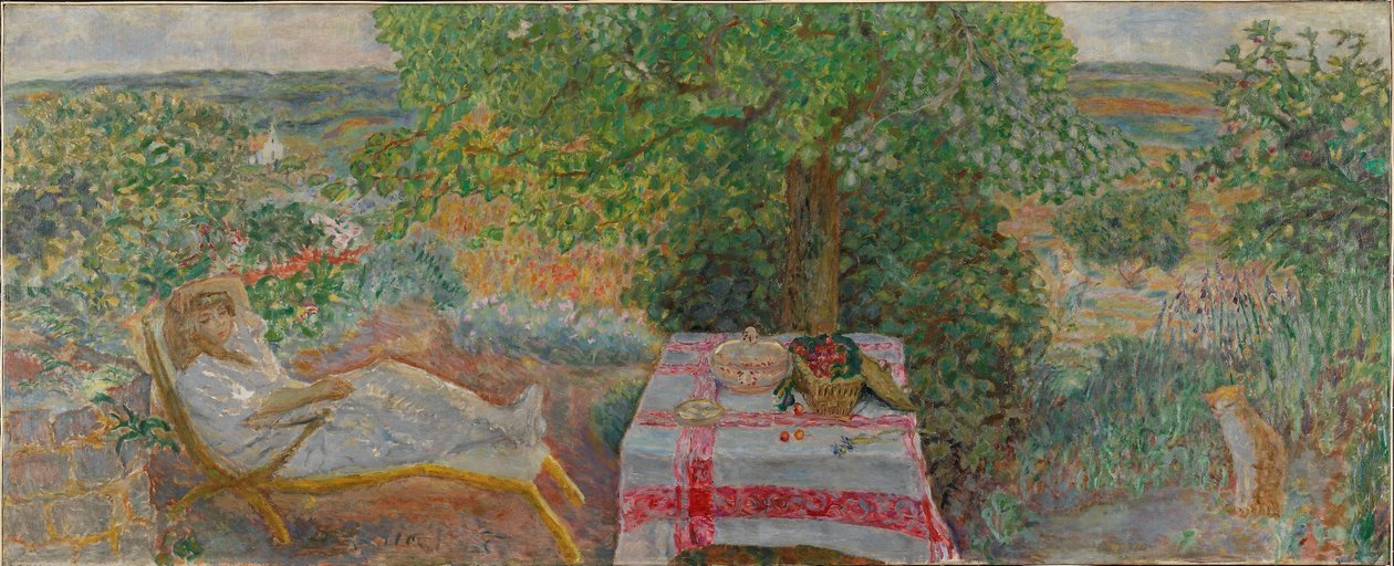 Žena v krajině, kolem roku 1914 (olej na plátně) od Pierre Bonnard
