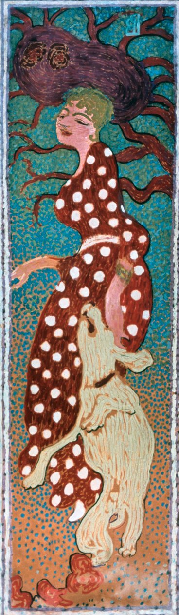 Žena v bílých skvrnitých šatech, 1891 od Pierre Bonnard