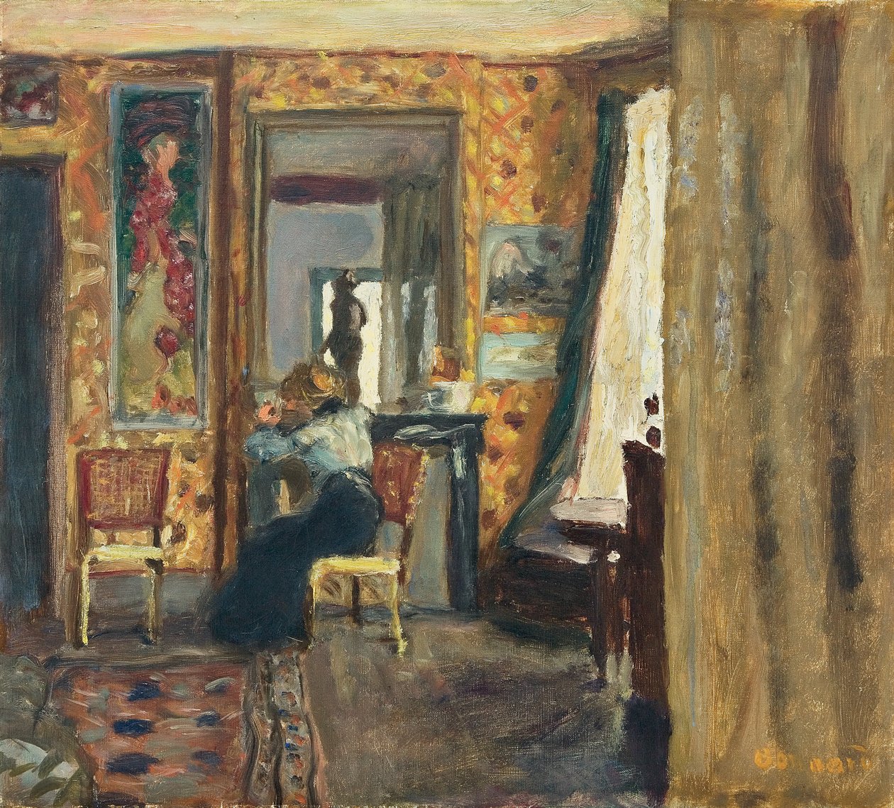 Žena v interiéru; Žena v interiéru, kolem roku 1908 (olej na plátně) od Pierre Bonnard