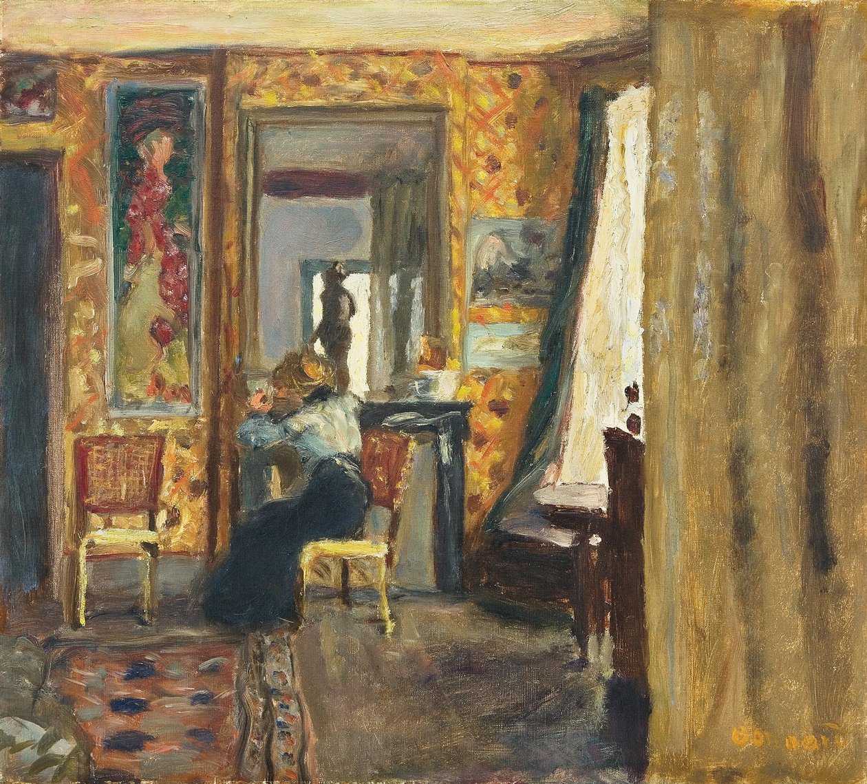 Žena v interiéru, kolem roku 1908 (olej na plátně) od Pierre Bonnard